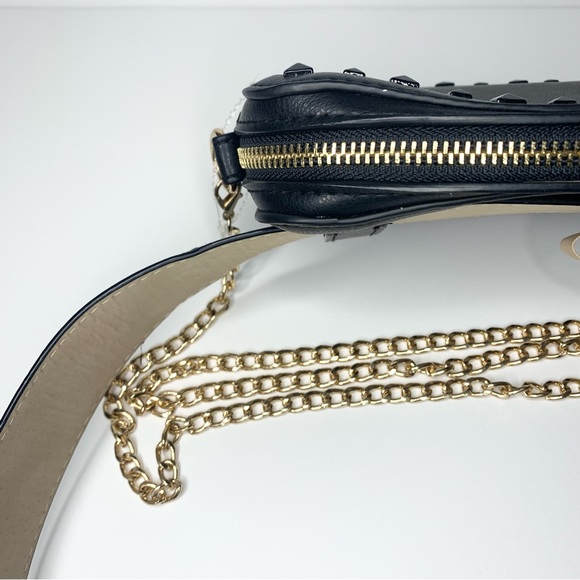 Vince Camuto | 3PC Black Studded Fanny Pack / Crossbody Belt Bag  - Medium - Picture 4 of 12